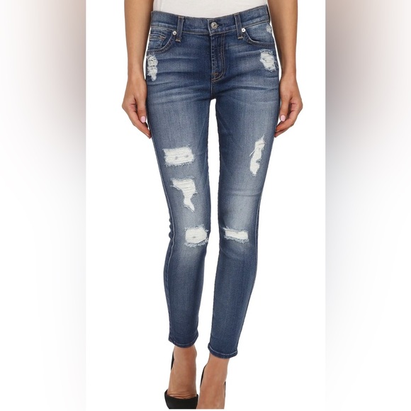 7 For All Mankind Ankle Skinny jeans size 26 - Picture 4 of 7